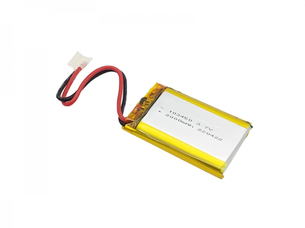 103450 3.7V 2000mAh 高溫鋰電池-20AWG