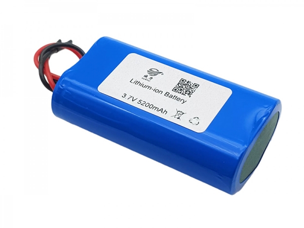 3.7V 5200mAh cylindrical lithium battery|18650 1S2P